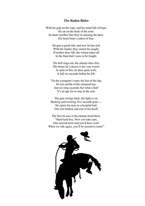 The Rodeo Rider Sample Poem From Poems And Tales Of The Old West By