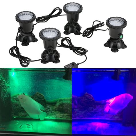 Docooler 4 Light Underwater Submersible Spot Led Light Spotlight
