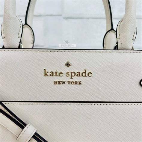 Kate Spade Staci Parchment White Medium Satchel Crossbody Saffiano Leather Ebay