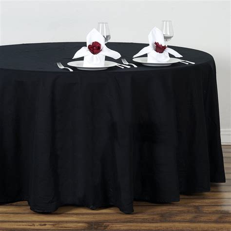 Buy 108 Black Round Chambury Casa 100 Cotton Tablecloth Pack Of 1