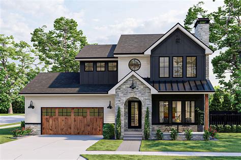 Efficient 2 Story House Plan With 2 Car Garage 62998dj