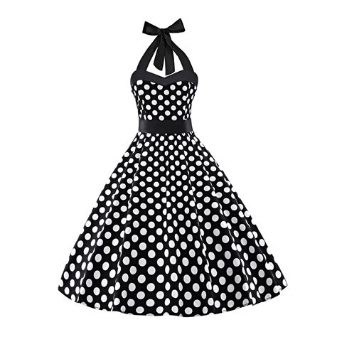 Sleeveless Polka Dot 50s Inspired Vintage Rockabilly Swing Dresses Rockabilly Swing Dress