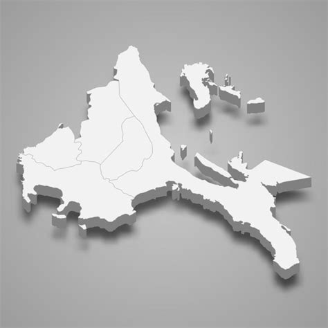 3d Isometric Map Of Calabarzon Is A Region Of Philippines 8367608