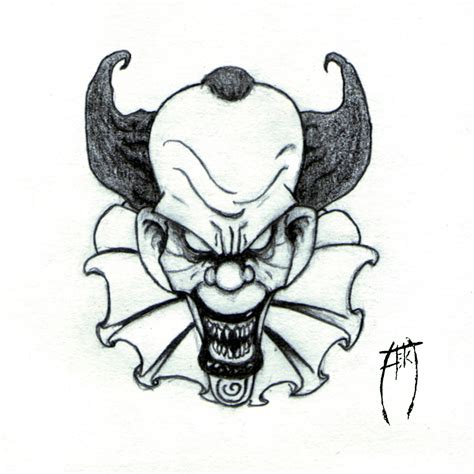 Evil Clown Face Drawing At Getdrawings Free Download