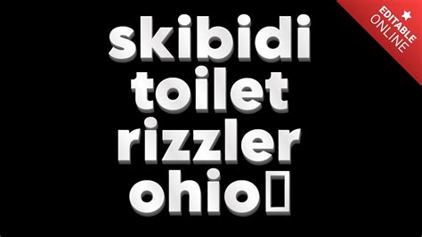 Skibidi Toilet Rizzler Ohio💀 Text Effect Generator