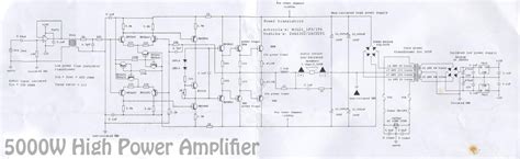 The circuit is self explanatory, and can be integrated with any standard power amp for further amplification. 5000W High Power Amplifier Audio Circuits - Electronic Circuit