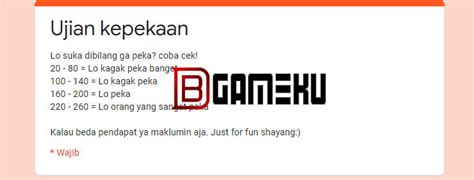 2.1 link ujian bucin docs 2.4 link ujian receh docs google nah dibawah ini redaksikerja akan memberikan link ujian kepekaan dan ujian lain yang bisa. Link Ujian Kepekaan Docs Google Form Update - Debgameku