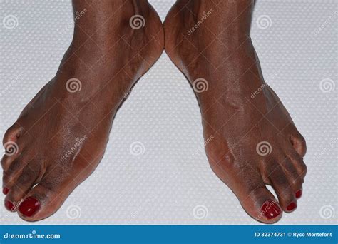 Black African Female Feet On White Background Stock Image Image Of