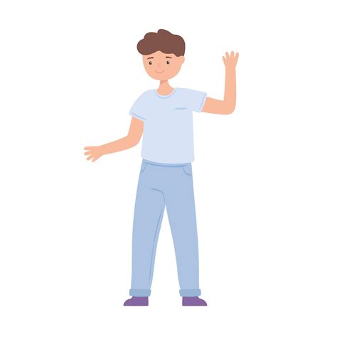 Boy Standing Cartoon 3701614 Vector Art At Vecteezy