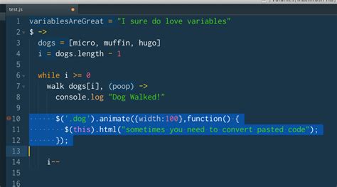 github wesbos sublime js to coffeescript converts selected js to coffeescript great for when