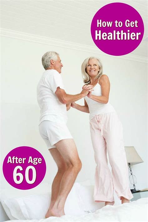 An Older Man And Woman Dancing On A Bed With The Text How To Get