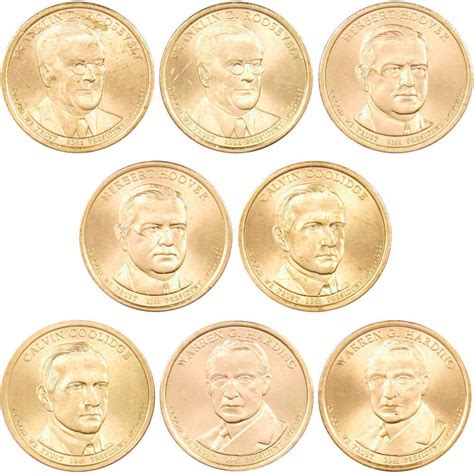 2014 Pandd 1 Presidential Dollar 8 Coin Set Lot Uncirculated Mint State