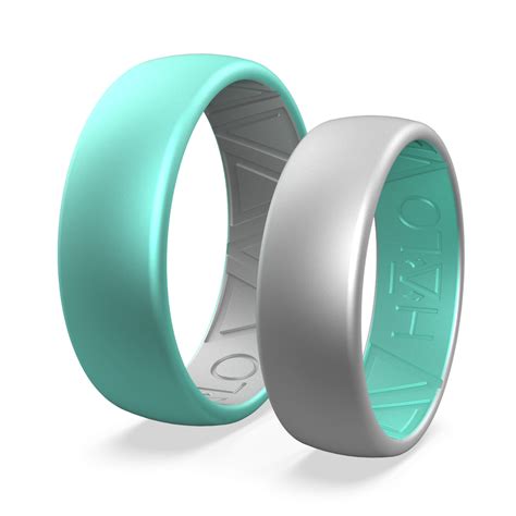 My Halo Ring Aqua Infinity Aqua And Grey Silicone Ring Myhaloring