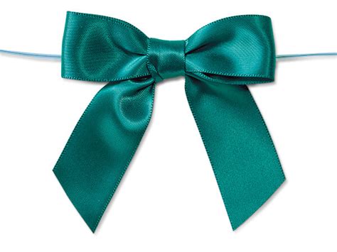 Teal Pre Tied Satin Gift Bows With Twist Ties Pack Nashville Wraps