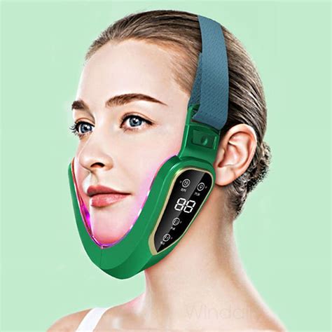 facial lifting device led photon therapy facial slimming vibration massager double chin v face