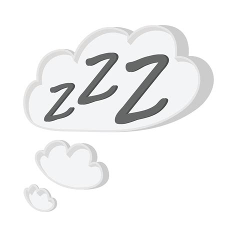 White Cloud With Zzz Cartoon Icon 14143212 Vector Art At Vecteezy