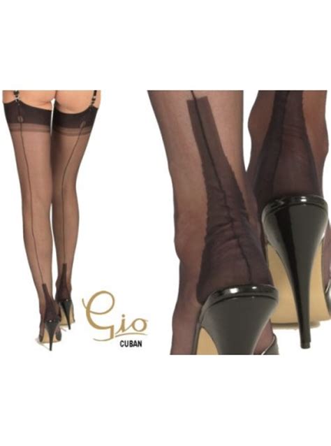 Gio Thighhigh Fully Fashioned Stockings Seams Garter Top Sheer