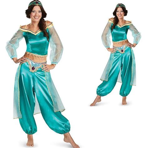 Belly Dance Jasmine Costume Aladdin Halloween Outfit Princess Costumes