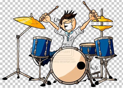 Old Man Playing Drums Cartoon Vector Clipart Friendlystock