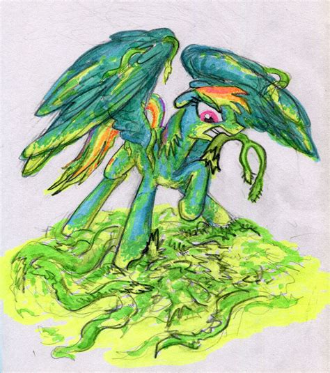 Semi Grimdark Artist Ja Ck Rainbow Dash Pegasus Pony Solo Traditional Art