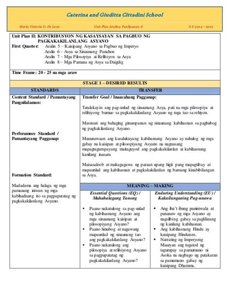Sample Detailed Lesson Plan In Araling Panlipunan