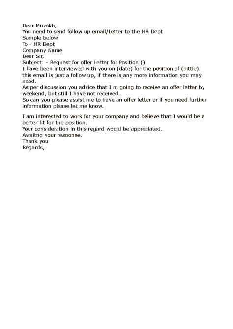Job Offer Request Letter How To Create A Job Offer Request Letter