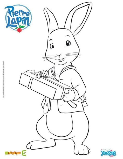 A birthday cake with 5 candles. Coloriage Pierre Lapin à Imprimer | Birthday cake ...