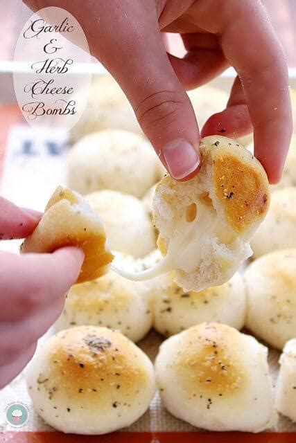 Unroll the crescent rolls and put one cheese stick half on the wider part. Garlic & Herb Cheese Bombs - Love Bakes Good Cakes
