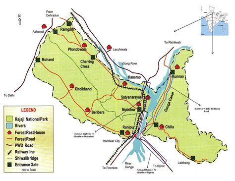 Location Map Of The Rajaji National Park 29º5 30º31 N 77º52 78º22
