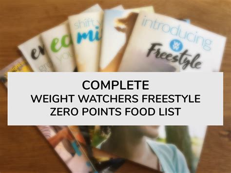 Complete Weight Watchers Freestyle Zero Points Food List Balancing Today