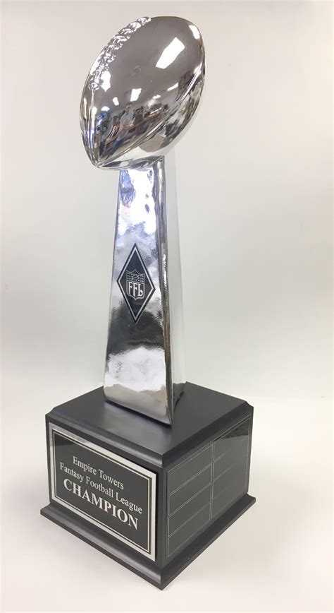 20 Inch Tall Lombardi Style Trophy With Chrome Color Finish On Large