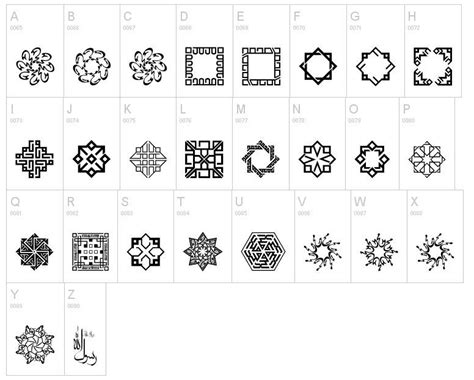 Border pattern pattern design islamic patterns medical illustration brown floral arabesque mandala art islamic art art images. Arabic Calligraphy Arabesque Patterns Dingbats | Dingfonts.com
