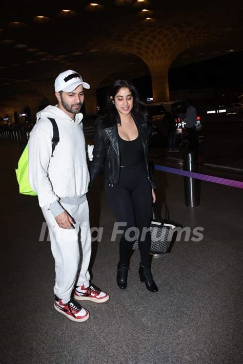 Varun Dhawan And Janhvi Kapoor Spotted At Mumbai Airport Media