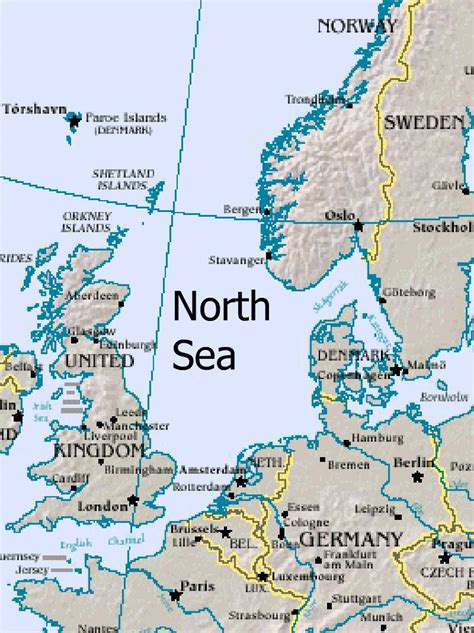 North Sea Location On World Map Map Of World