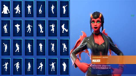 New Malice Skin Showcase With All Fortnite Dances And New Emotes