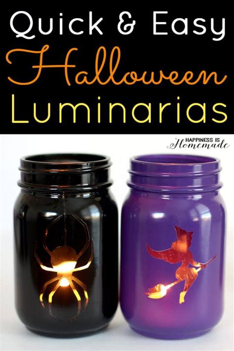 Easy Halloween Mason Jar Luminarias Happiness Is Homemade