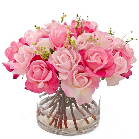 Real Touch Rose Arrangement With Spray Rose Bud Artificial