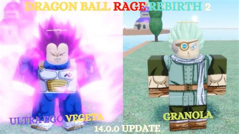 Roblox Dragon Ball Rage Rebirth 2 Ultra Ego Vegeta And Granola 1400