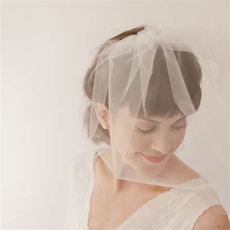 Bridal Birdcage Veil Blusher Veil Wedding Veil 16 Full Etsy