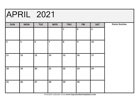 Practical, versatile and customizable april 2021 calendar templates. Free April 2021 Calendar Printable - Blank Templates