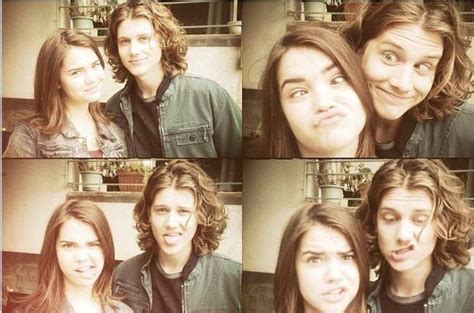 Alex Saxon Wyatt And Maia Mitchell Callie On The Set Of The Fosters Description From