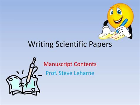 Ppt Writing Scientific Papers Powerpoint Presentation Free Download