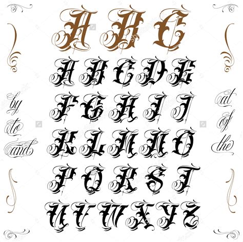 Fancy Old English Calligraphy Fonts Rokok Entek
