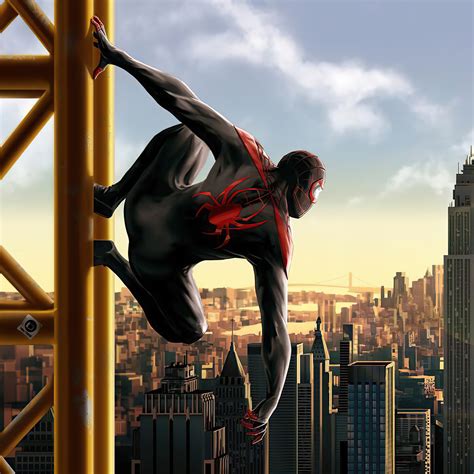 2048x2048 Miles Morales Spider Man Into The Spider Verse Ipad Air