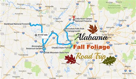 Take This Road Trip To See The Best Fall Foliage In Alabama
