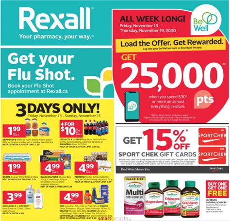 Rexall Pharma Plus Drugstore Canada Offers Get 25000 Be Well Points