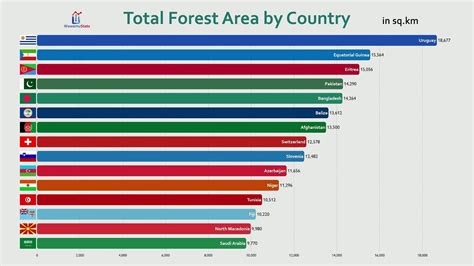 All Countries Total Forest Area Comparison 2019 Youtube