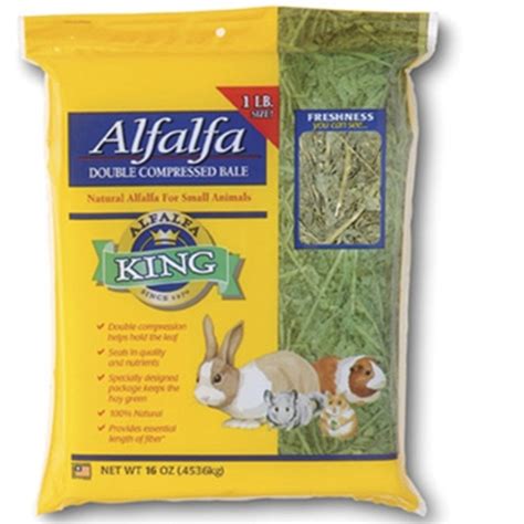 Alfalfa King Alfalfa Hay Natural Food For Small Animals 454g