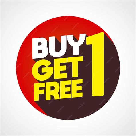 Premium Vector Buy 1 Get 1 Free Promo Banner Logo Woobler