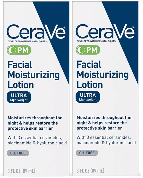 Cerave Facial Moisturizing Lotion Pm Ounce Pack Of Ultra Lightweight Night Face